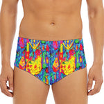 Abstract Psychedelic Print Men's Triangle Swim Briefs