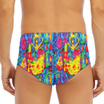 Abstract Psychedelic Print Men's Triangle Swim Briefs