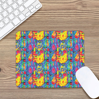 Abstract Psychedelic Print Mouse Pad