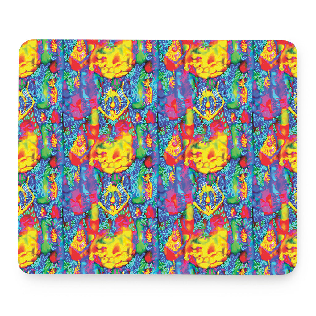 Abstract Psychedelic Print Mouse Pad