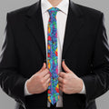 Abstract Psychedelic Print Necktie