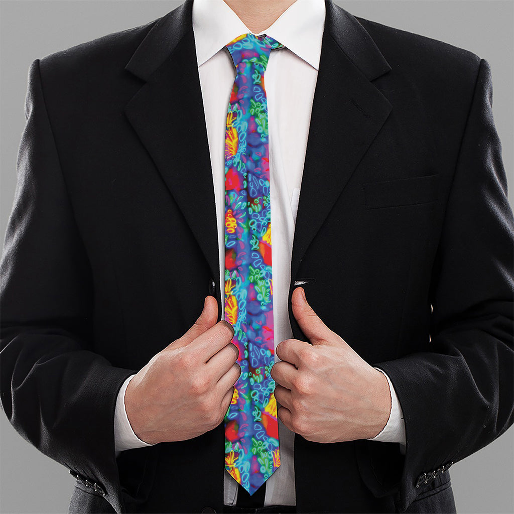 Abstract Psychedelic Print Necktie