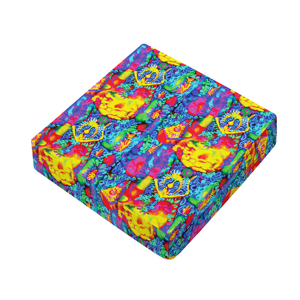 Abstract Psychedelic Print Outdoor Seat Cushion Cover