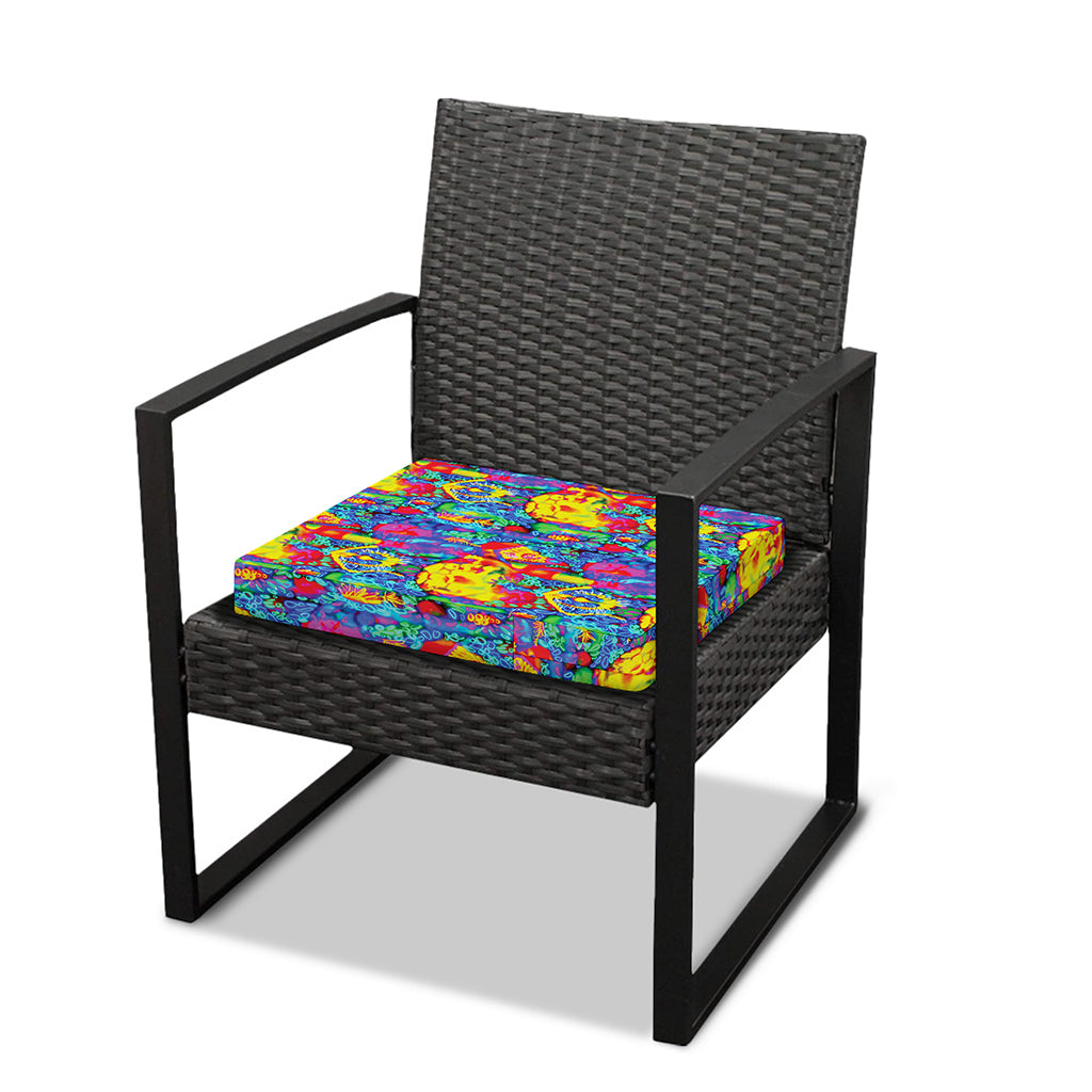 Abstract Psychedelic Print Outdoor Seat Cushion Cover