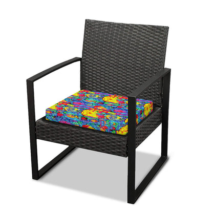 Abstract Psychedelic Print Outdoor Seat Cushion Cover