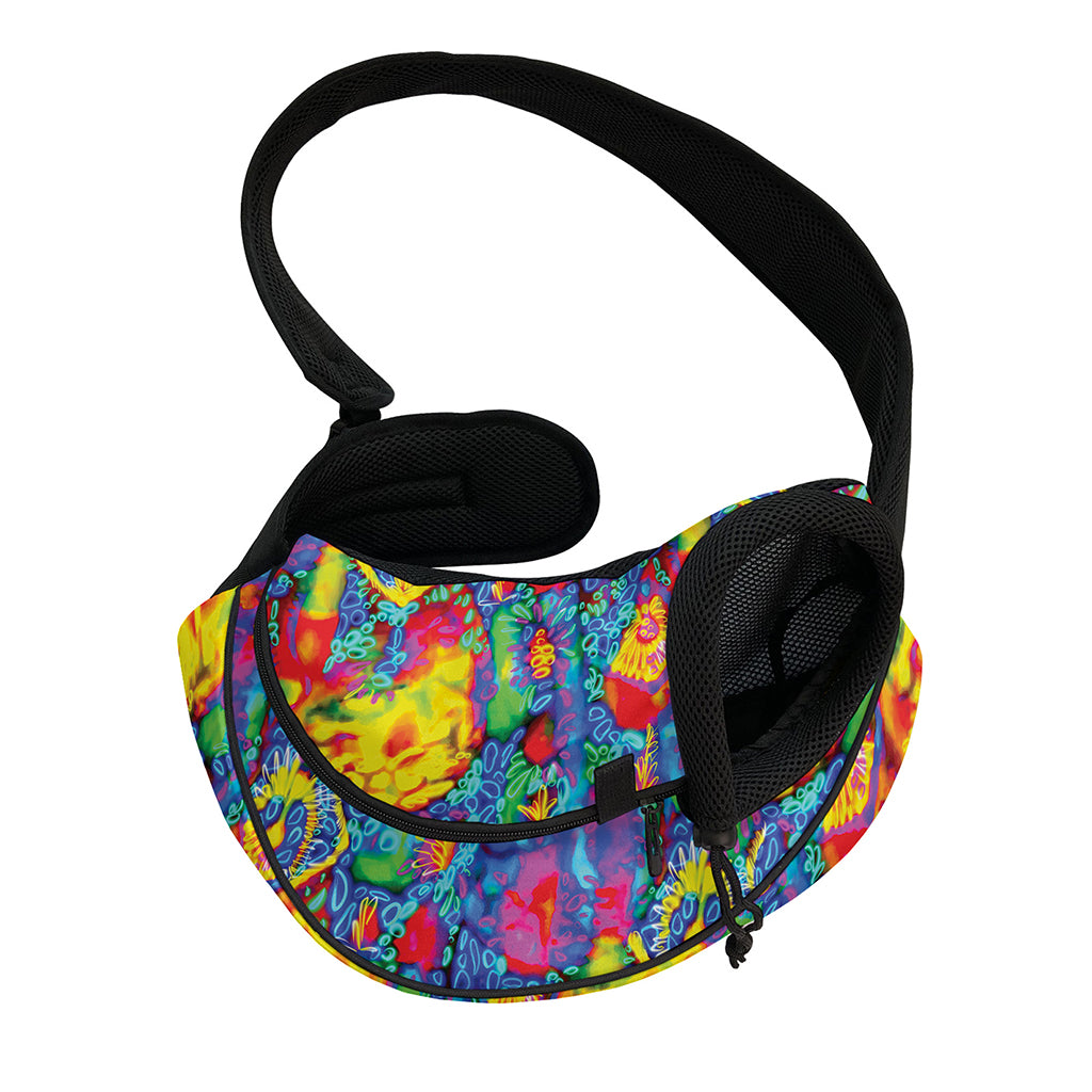 Abstract Psychedelic Print Pet Sling Carrier