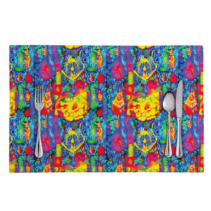 Abstract Psychedelic Print Placemat