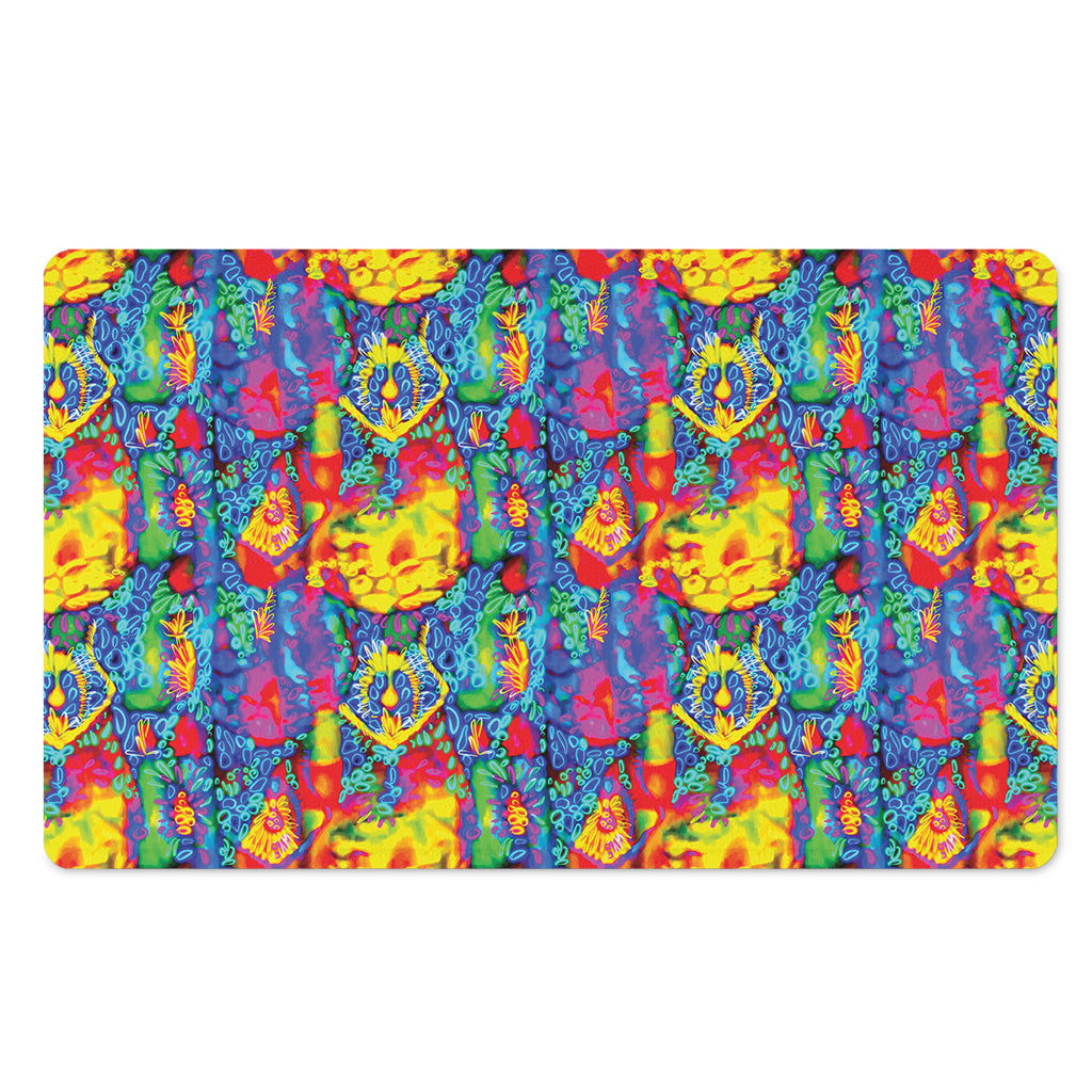 Abstract Psychedelic Print Polyester Doormat