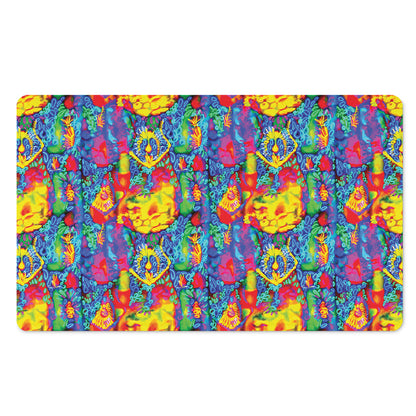 Abstract Psychedelic Print Polyester Doormat