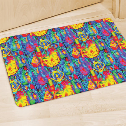 Abstract Psychedelic Print Polyester Doormat