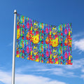 Abstract Psychedelic Print Polyester Flag