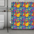 Abstract Psychedelic Print Polyester Shower Curtain