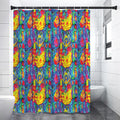 Abstract Psychedelic Print Premium Shower Curtain