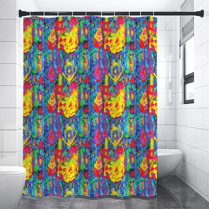 Abstract Psychedelic Print Premium Shower Curtain