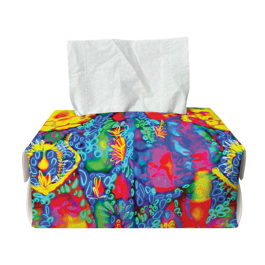 Abstract Psychedelic Print Rectangle Tissue Box Cover