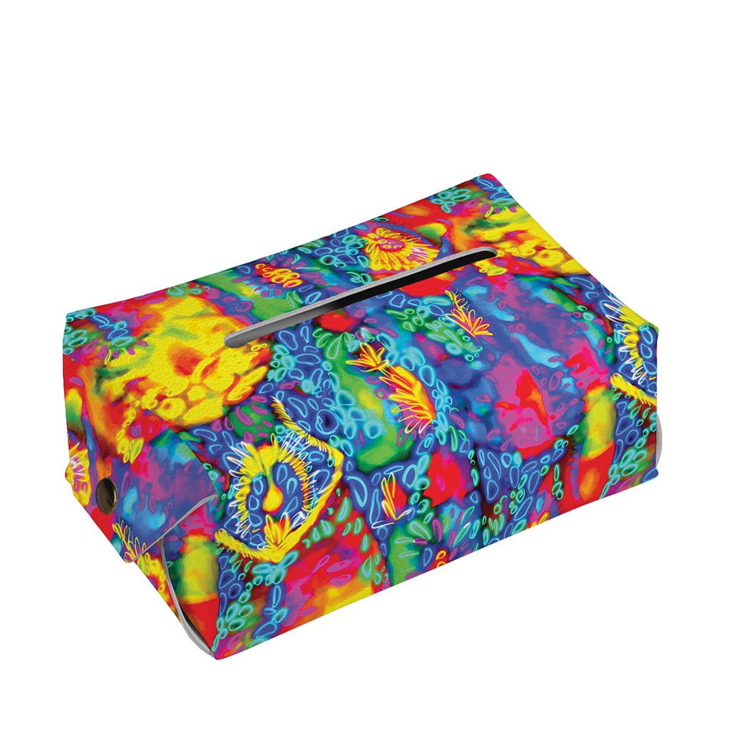 Abstract Psychedelic Print Rectangle Tissue Box Cover