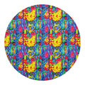 Abstract Psychedelic Print Round Blanket