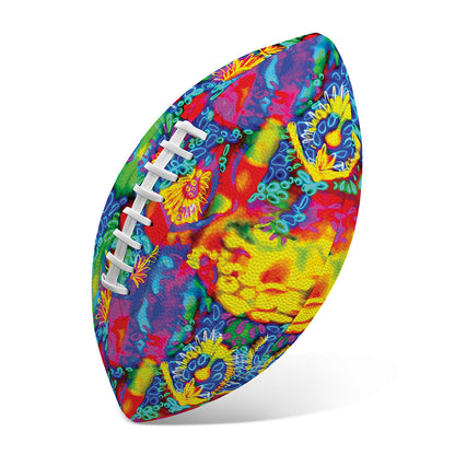 Abstract Psychedelic Print Rugby Ball