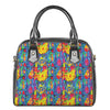 Abstract Psychedelic Print Shoulder Handbag