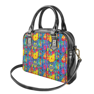 Abstract Psychedelic Print Shoulder Handbag