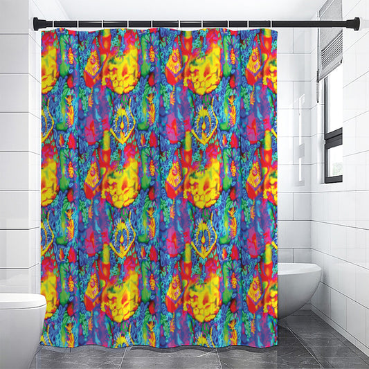 Abstract Psychedelic Print Shower Curtain