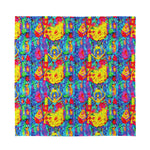Abstract Psychedelic Print Silk Bandana