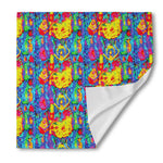 Abstract Psychedelic Print Silk Bandana