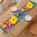 Abstract Psychedelic Print Table Runner
