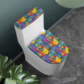 Abstract Psychedelic Print Toilet Lid And Tank Cover Set