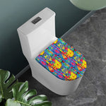 Abstract Psychedelic Print Toilet Lid Cover