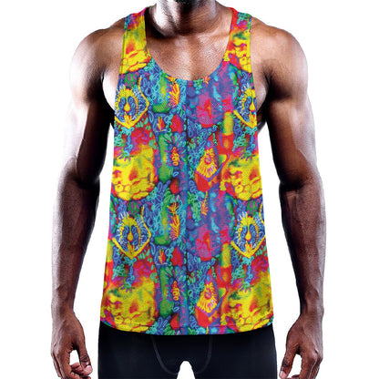 Abstract Psychedelic Print Training Tank Top