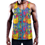 Abstract Psychedelic Print Training Tank Top