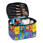 Abstract Psychedelic Print Travel Makeup Bag