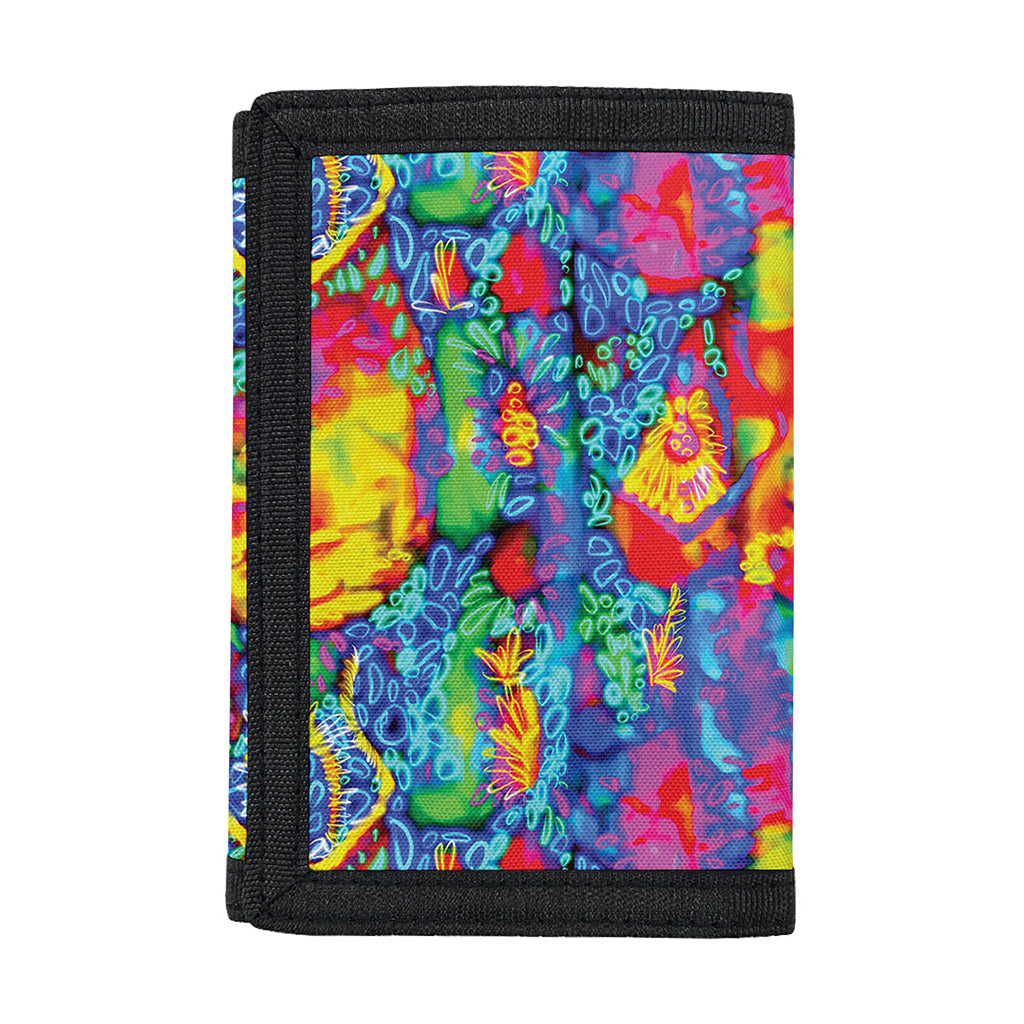 Abstract Psychedelic Print Trifold Wallet