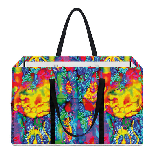 Abstract Psychedelic Print Utility Tote Bag
