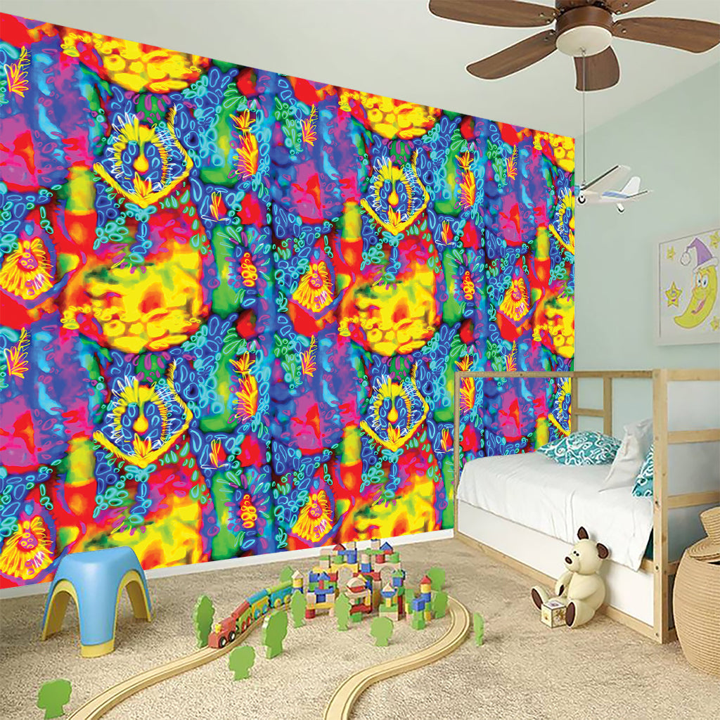 Abstract Psychedelic Print Wall Sticker