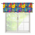 Abstract Psychedelic Print Window Valance