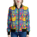 Abstract Psychedelic Print Women's Bomber Jacket