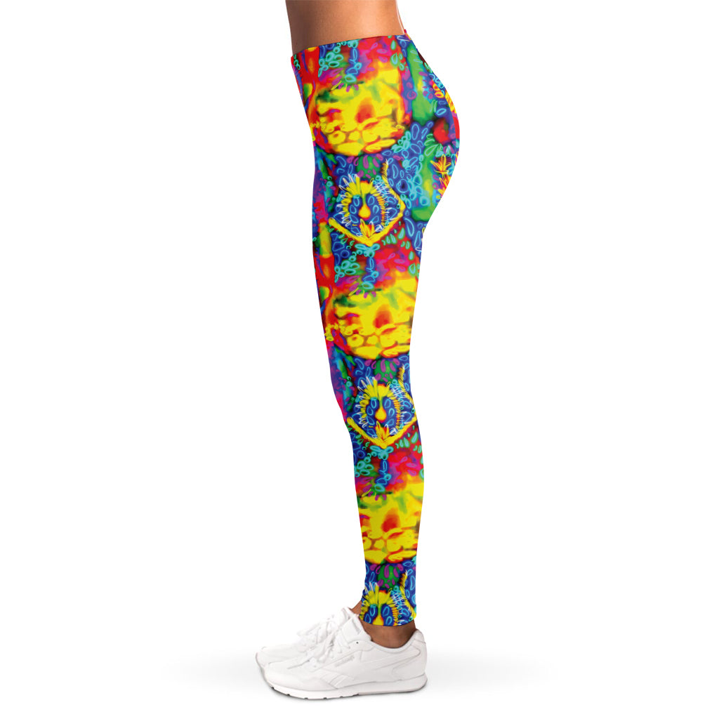 Abstract Psychedelic Print Women's Leggings