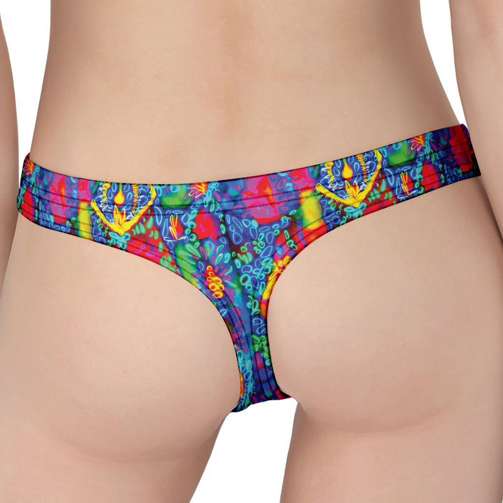 Abstract Psychedelic Print Women's Thong