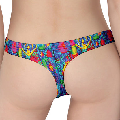 Abstract Psychedelic Print Women's Thong