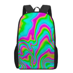 Abstract Psychedelic Trippy Print 17 Inch Backpack