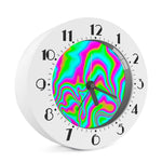 Abstract Psychedelic Trippy Print Alarm Clock