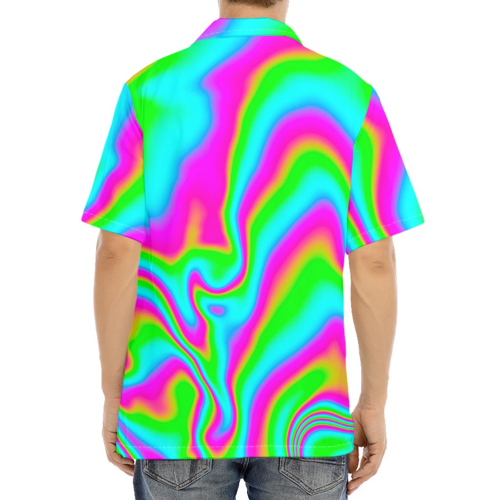 Abstract Psychedelic Trippy Print Aloha Shirt