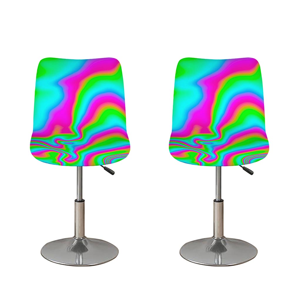 Abstract Psychedelic Trippy Print Bar Stool Covers