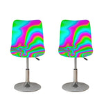 Abstract Psychedelic Trippy Print Bar Stool Covers