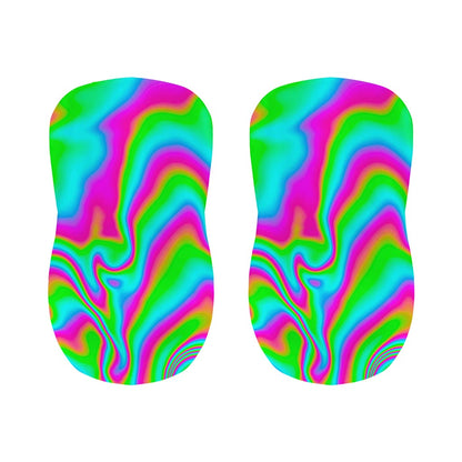 Abstract Psychedelic Trippy Print Bar Stool Covers