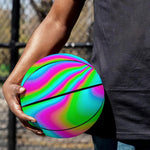 Abstract Psychedelic Trippy Print Basketball