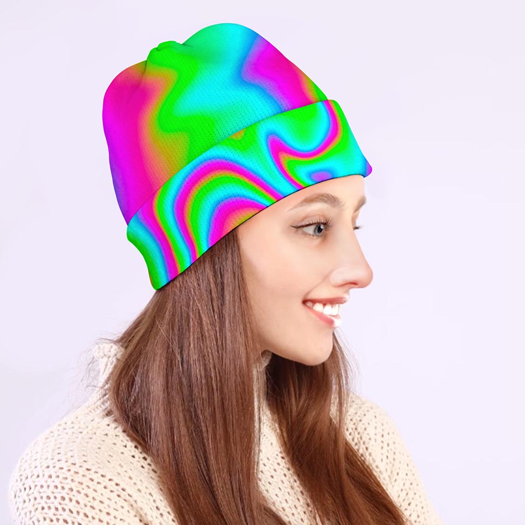 Abstract Psychedelic Trippy Print Beanie