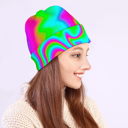 Abstract Psychedelic Trippy Print Beanie
